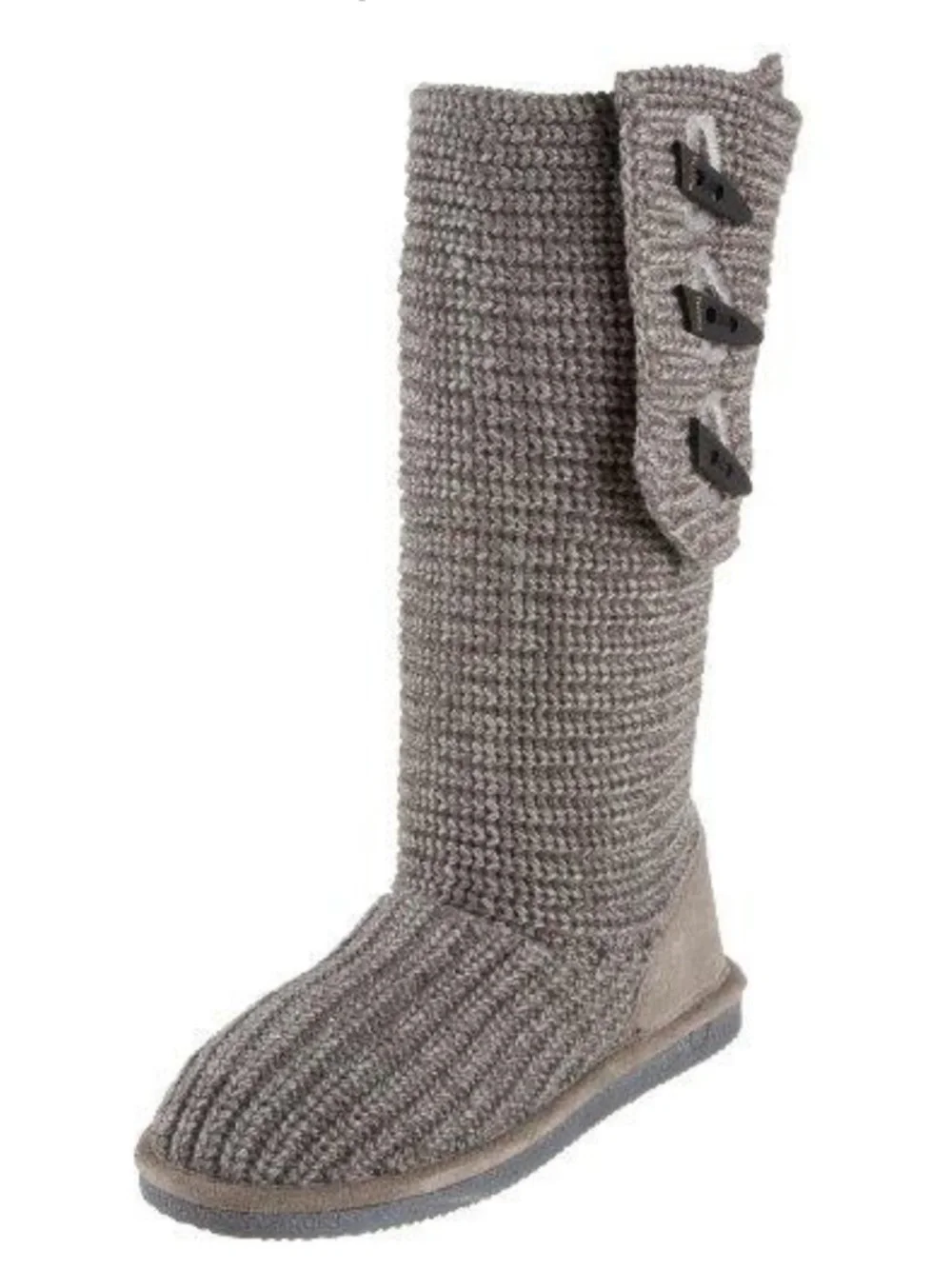 BearPaw Gray Sweater Boot Fall Winter Boots 6